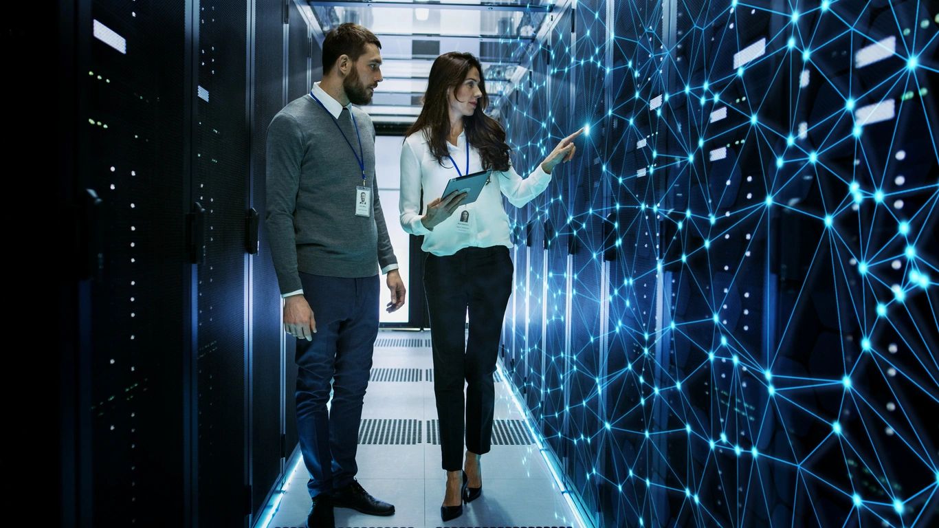 IT professionals in a data center